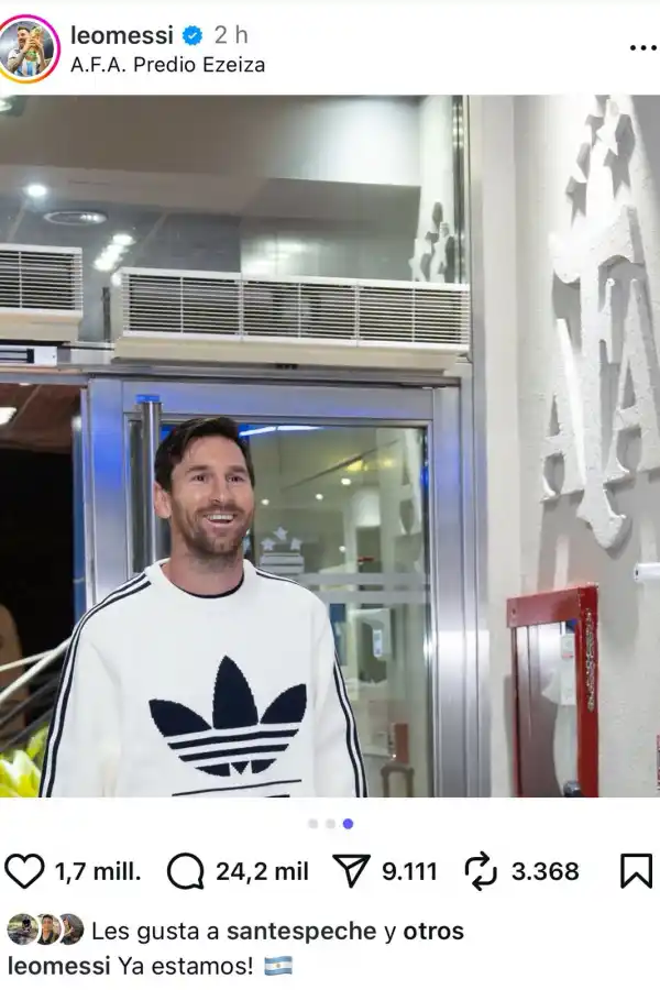 Lionel Messi ya está en Argentina y se sumó a la concentración de la Selección de cara a las Eliminatorias