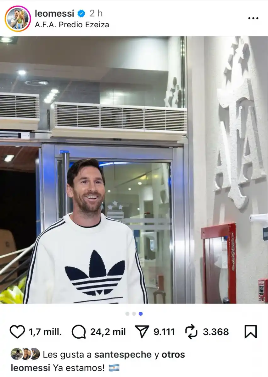 Lionel Messi ya está en Argentina y se sumó a la concentración de la Selección de cara a las Eliminatorias