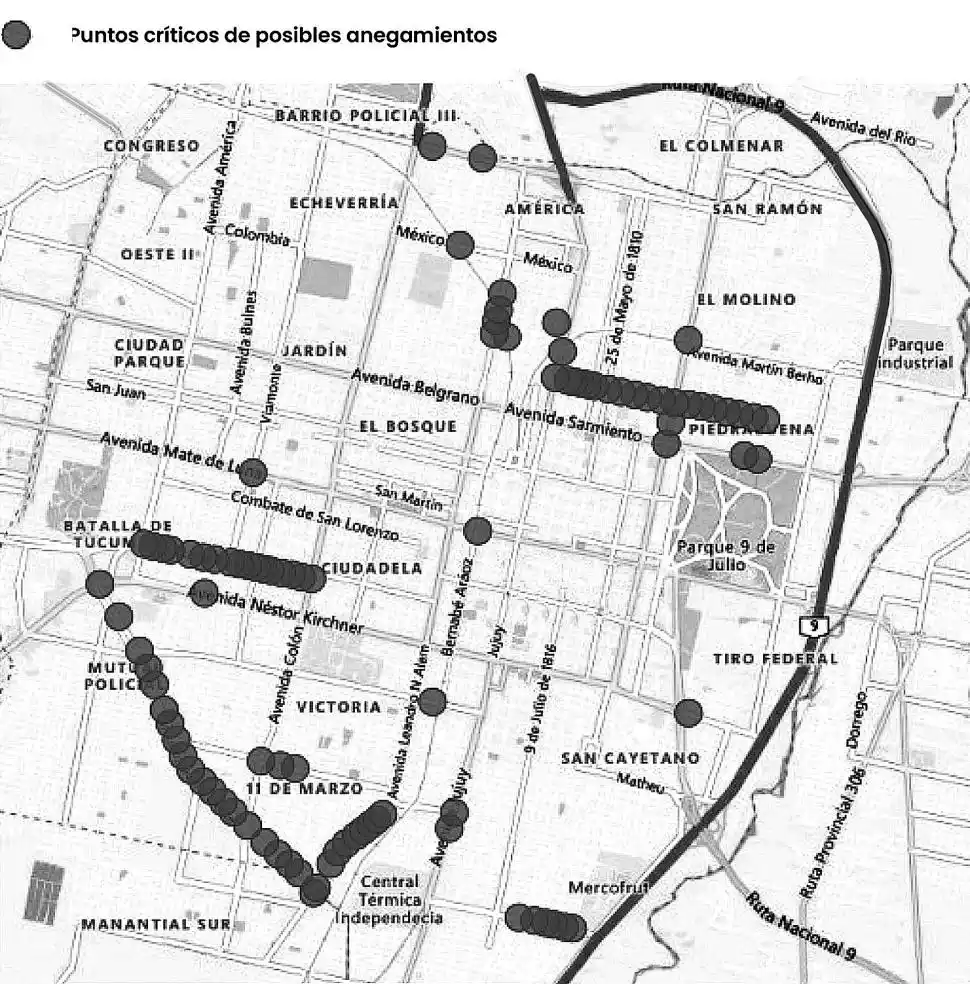 Inundaciones: detectaron 31 puntos críticos en barrios de la capital