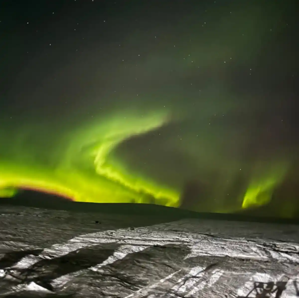 Los colores de las auroras iluminaron el cielo de la Antártida