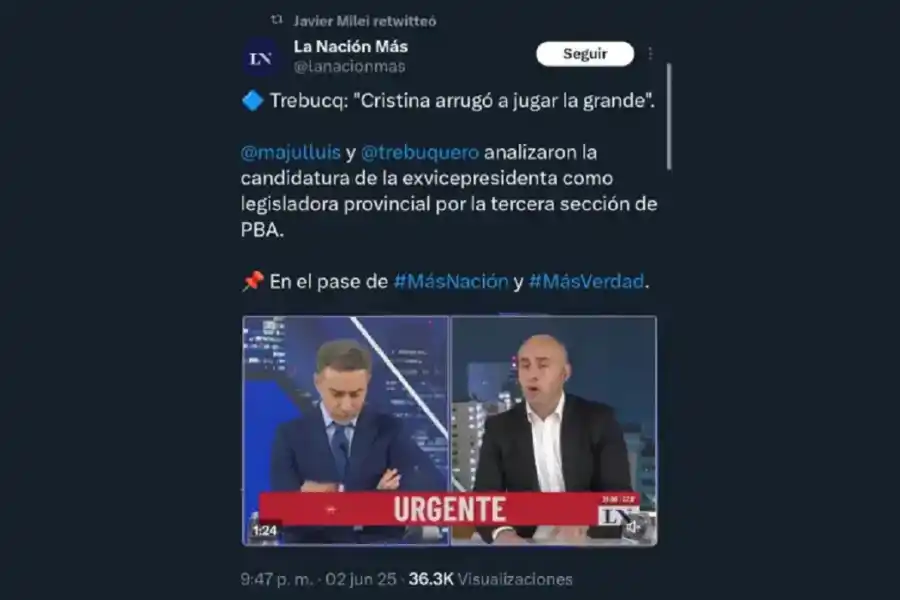 La reacción de Javier Milei a la candidatura de Cristina Kirchner: Arrugó a jugar la grande