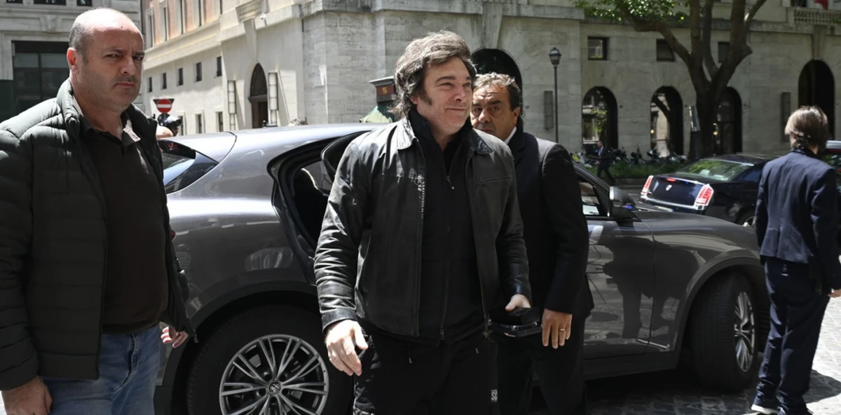 Javier Milei en Madrid. Foto gentileza Clarín