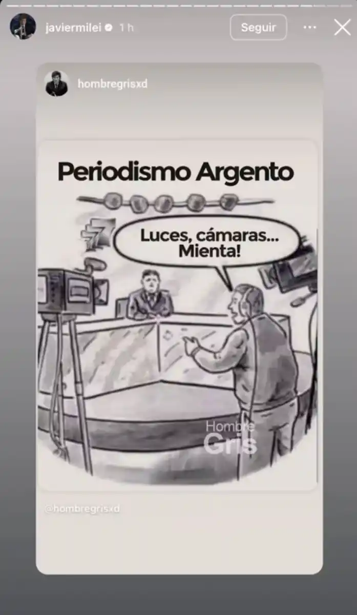 Javier Milei volvió a atacar al periodismo en el Día del periodista