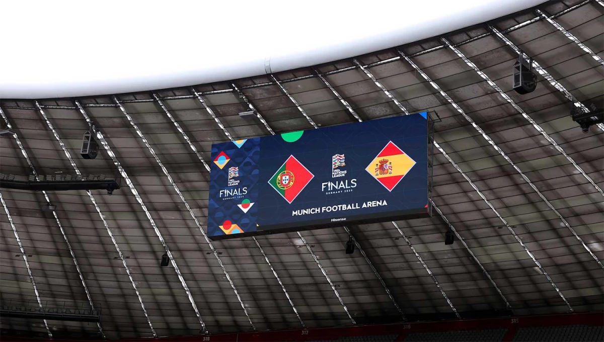 EN MUNICH. Las selecciones de España y Portugal definirán un nuevo título de la Nations League de la UEFA.