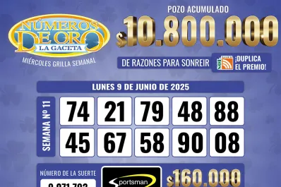 Los Números de Oro de LA GACETA del 9 de junio de 2025