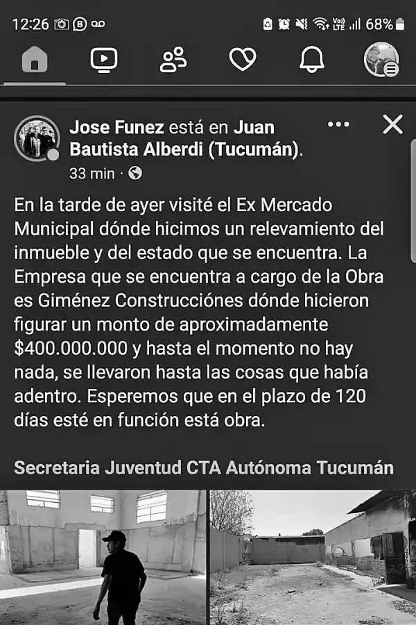 FACEBOOK. Página de la empresa de Giménez.