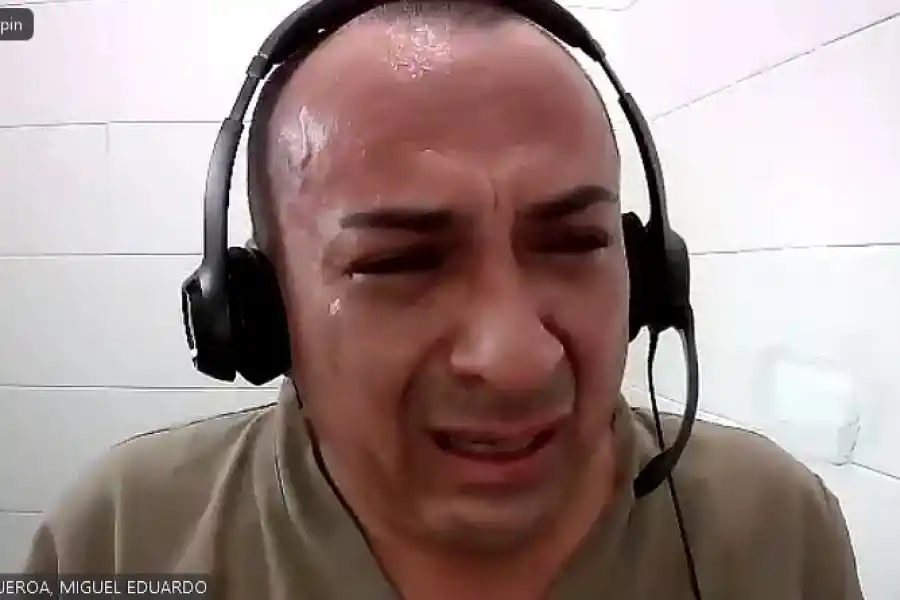 EN LLANTO. “Miguelón” Figueroa lloró al ser acusado por amenazas.