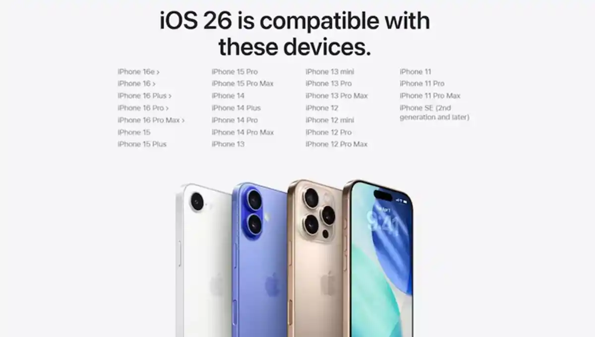 PARA TENER EN CUENTA. Estos son los modelos que podrán actualizar el sistema operativo iOS 26.