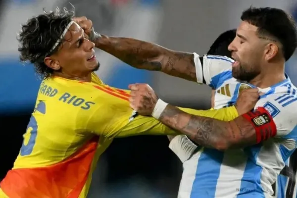 No te da para correr, estás viejo: Richard Ríos apuntó contra la edad de Otamendi