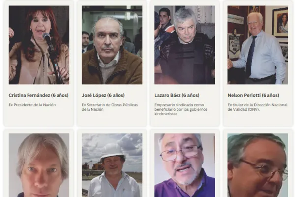 Infografía: ¿Quiénes son los nueve condenados de la causa Vialidad?