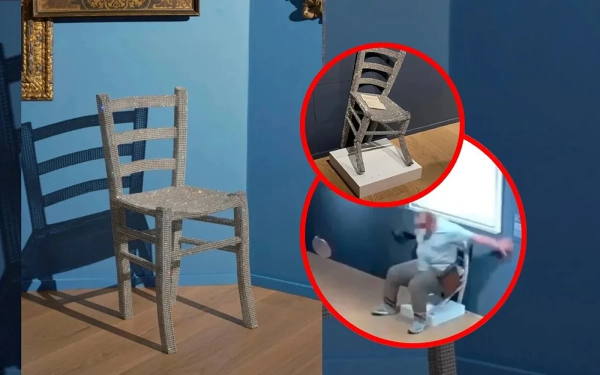 Video viral: se sentó sobre la popular Silla de Van Gogh en un museo y causó destrozo