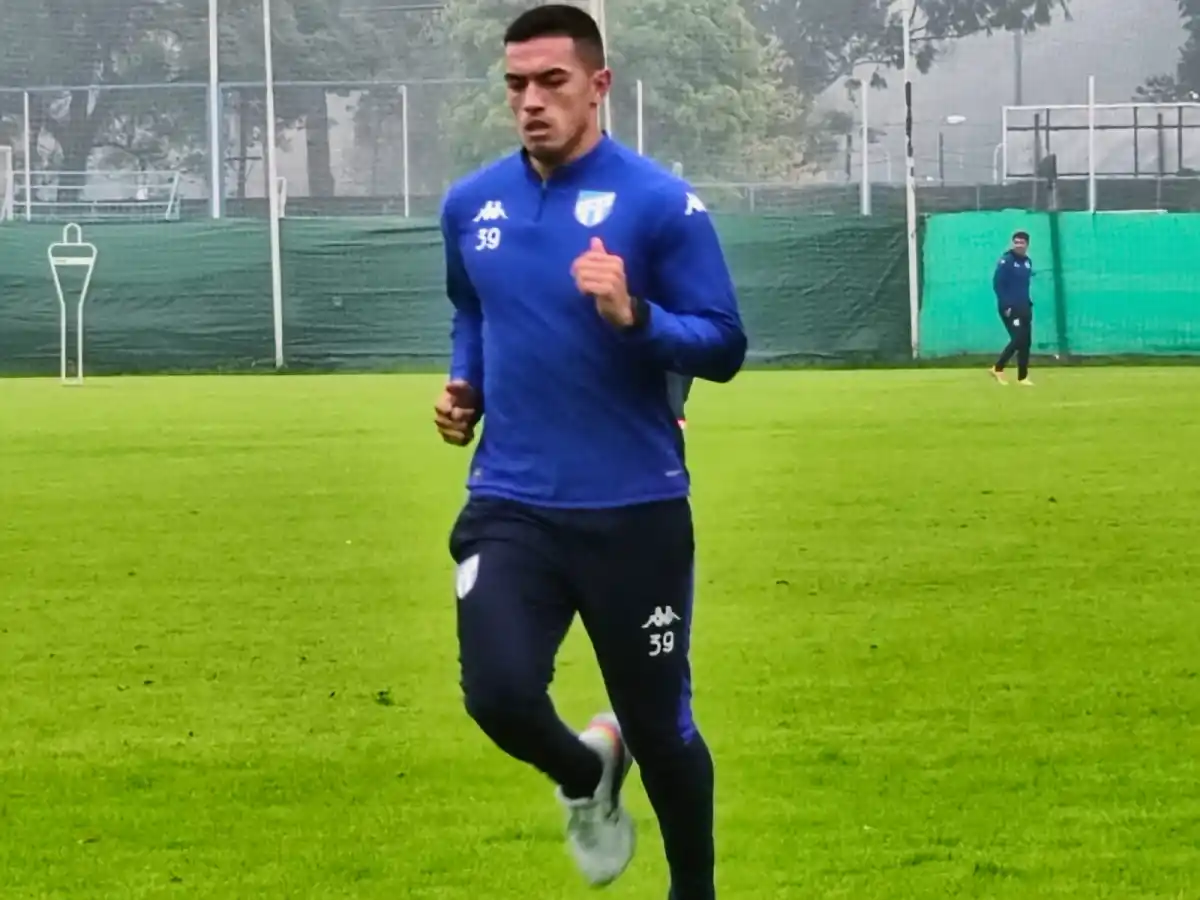Tomás Cuello entrenó en el complejo José Salmoiraghi.