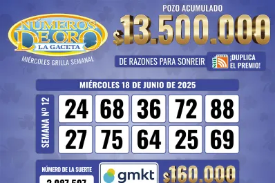 Los Números de Oro de LA GACETA del 18 de junio de 2025