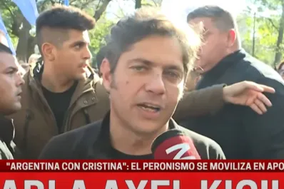 Axel Kicillof  participó de la movilización en Plaza de Mayo y defendió a Cristina Kirchner