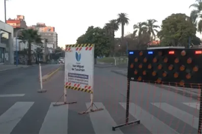 Cortaron el tránsito en Marco Avellaneda y 24 de Septiembre: la obra se extendería todo el fin de semana