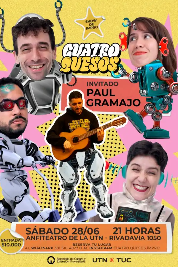 Teatro en Tucumán: con invitados, premios y juegos, ¡vuelve Cuatro Quesos!