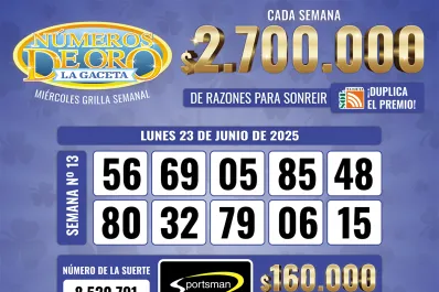 Los Números de Oro de LA GACETA del 23 de junio de 2025