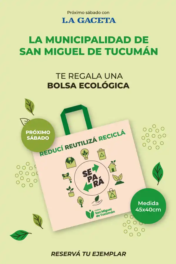Este sábado LA GACETA y la Municipalidad te regalan una bolsa ecológica