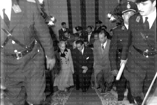 Recuerdos fotográficos: Evita y Riera, en la visita de 1950