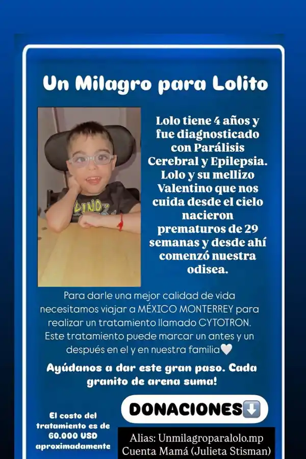 Tucumán solidario: una familia necesita ayuda para tratar a su hijo en el exterior