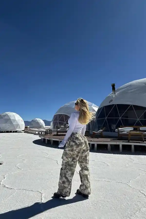 Vacaciones en familia: Wanda Nara estuvo de glamping en el norte argentino