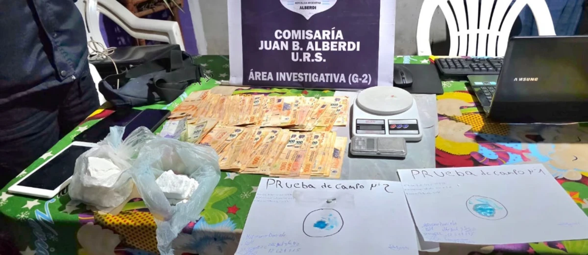 Operativo antidrogas en Alberdi: secuestran cocaína, dinero en efectivo y balanzas de precisión