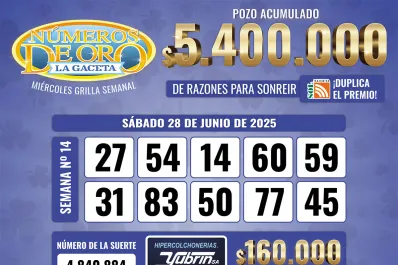 Los Números de Oro de LA GACETA del 28 de junio de 2025