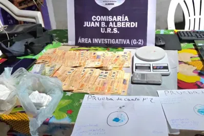 Operativo antidrogas en Alberdi: secuestran cocaína, dinero en efectivo y balanzas de precisión