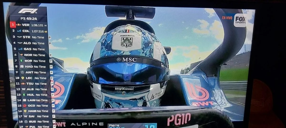 El primer registro del pilarense: lejos de Verstappen