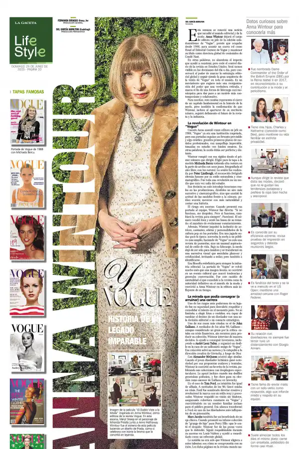 Anna Wintour y Vogue: historia de un legado imparable