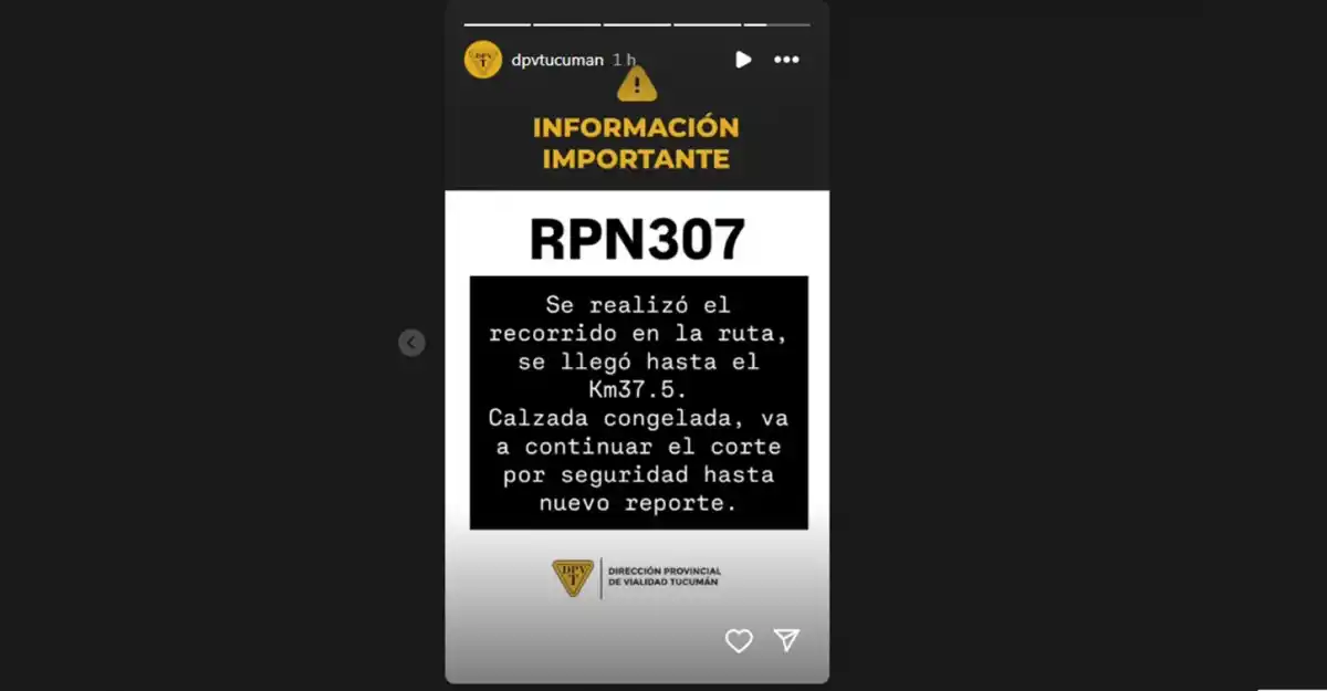 Video: una camioneta se deslizó sobre el hielo en la ruta 307, camino a El Infiernillo