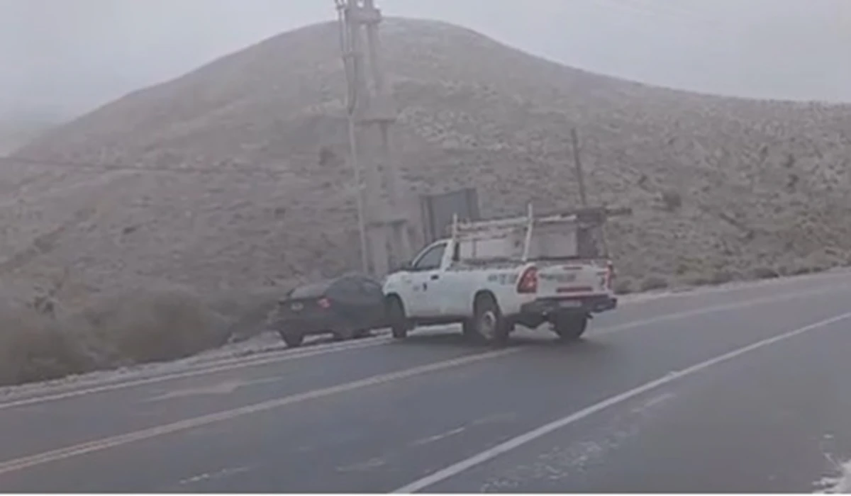 SITUACIÓN DE RIESGO. El episodio se registró en la ruta 307. Captura de Video