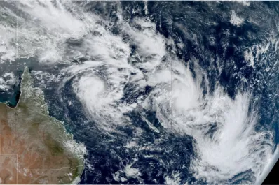 Actividad inusual en el Pacífico Sur: registraron tres ciclones girando al mismo tiempo