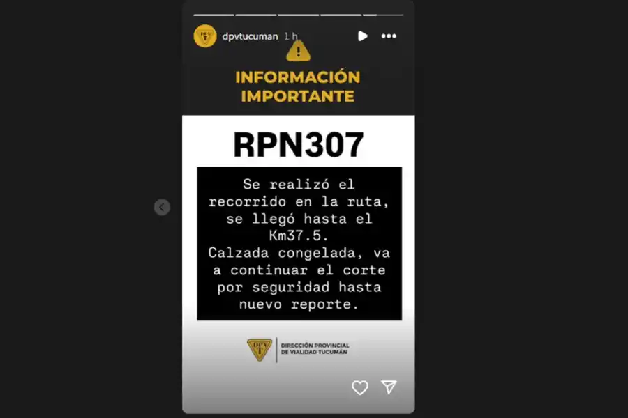 Video: una camioneta se deslizó sobre el hielo en la ruta 307, camino a El Infiernillo