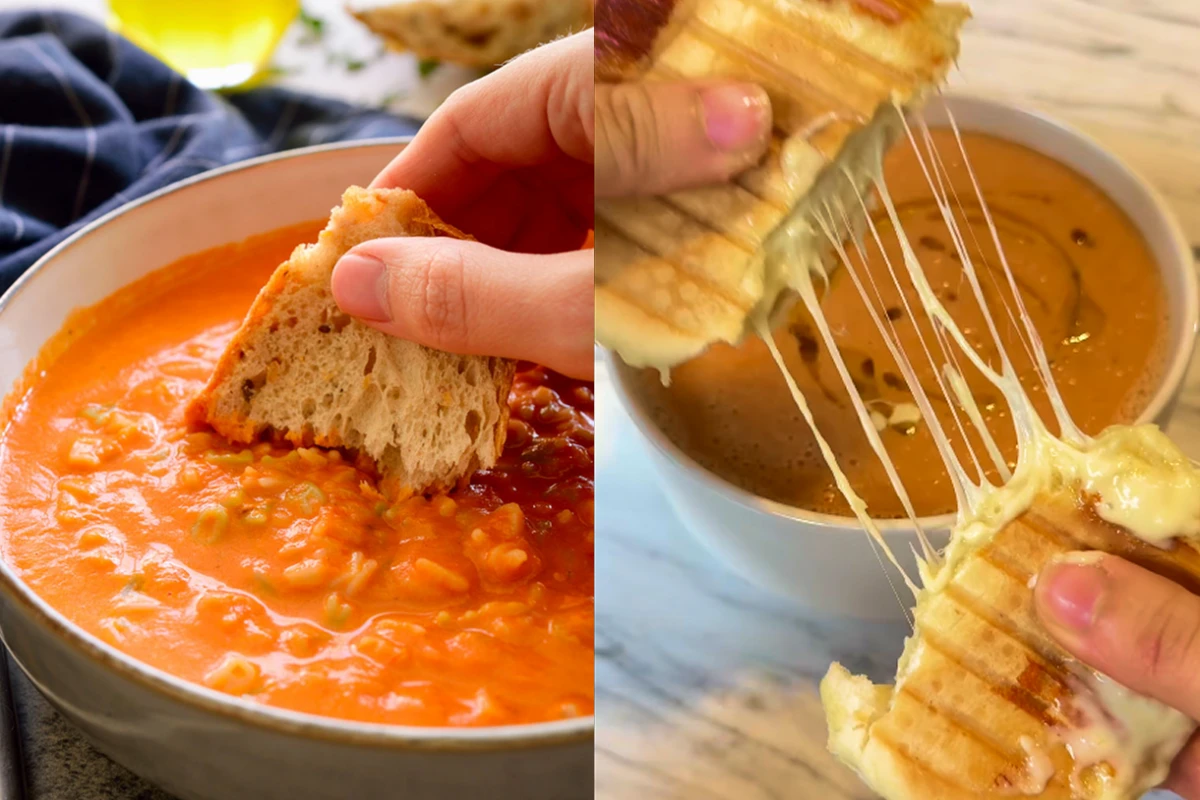 Sopa de tomate con tostado de queso: la combinación calórica perfecta para enfrentar el frío del invierno
