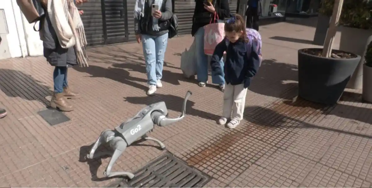 Chicho y Amancio, los robots que interrumpieron la rutina en pleno centro tucumano