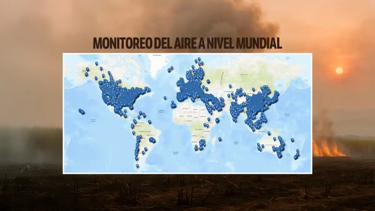 Imágenes de sistemas de monitoreos del aire alrededor del mundo