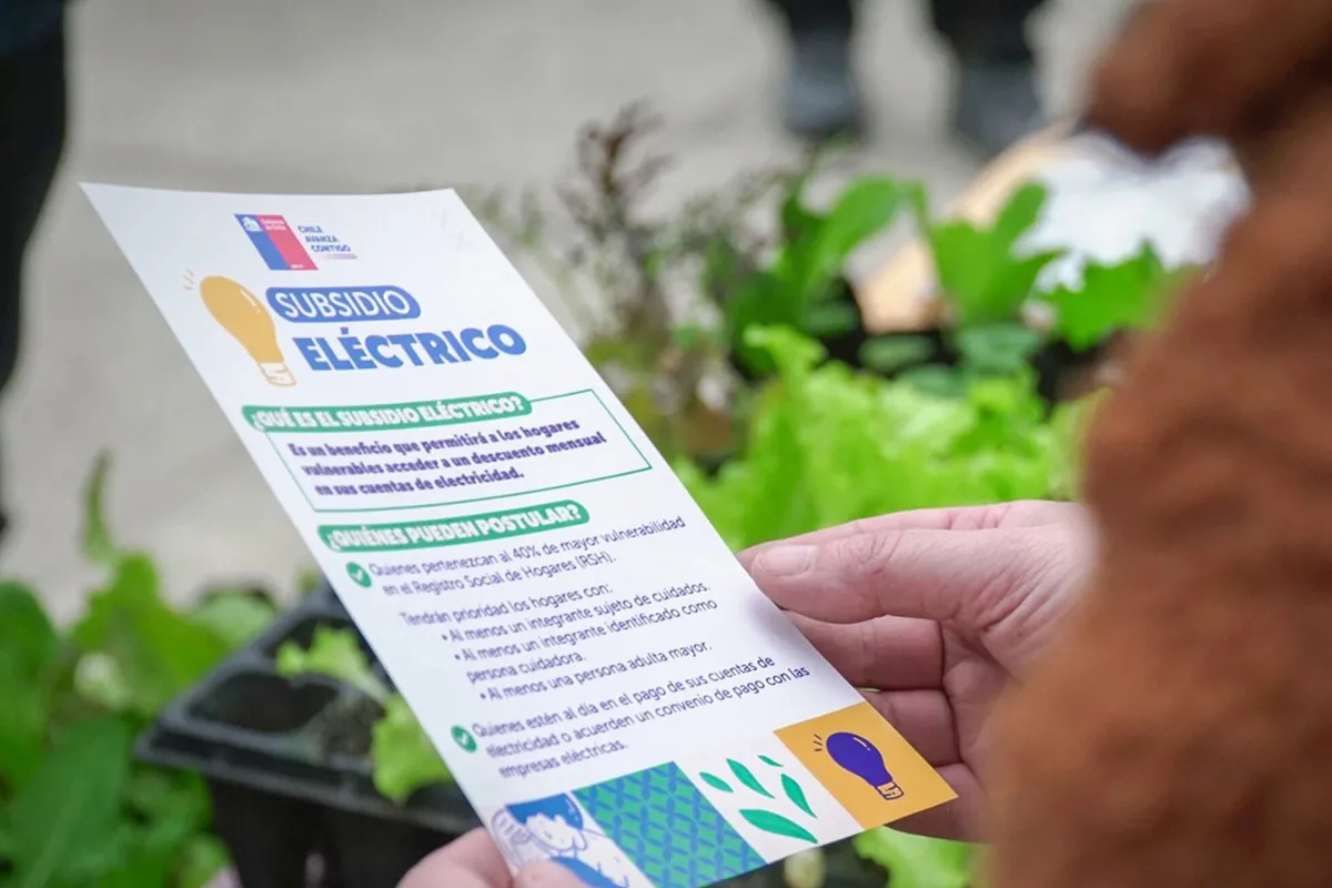 Están abiertas las inscripciones para los subsidios eléctricos en Chile
