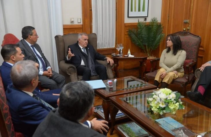 EN CASA DE GOBIERNO. Osvaldo Jaldo, junto a la intendenta Rodríguez. COMUNICACIÓN PÚBLICA