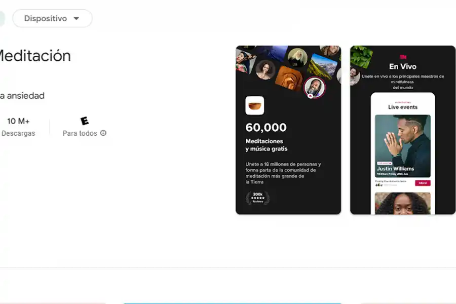 INSIGHT TIMER. Funciona como una gran biblioteca de bienestar, con miles de audios gratuitos para meditar, practicar yoga, respirar conscientemente o dormir mejor. / CAPTURA DE PANTALLA