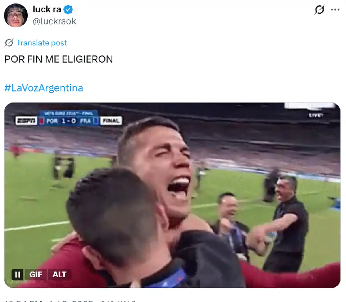 Luck Ra se asumió como el menos favorito en La Voz y las risas estallaron