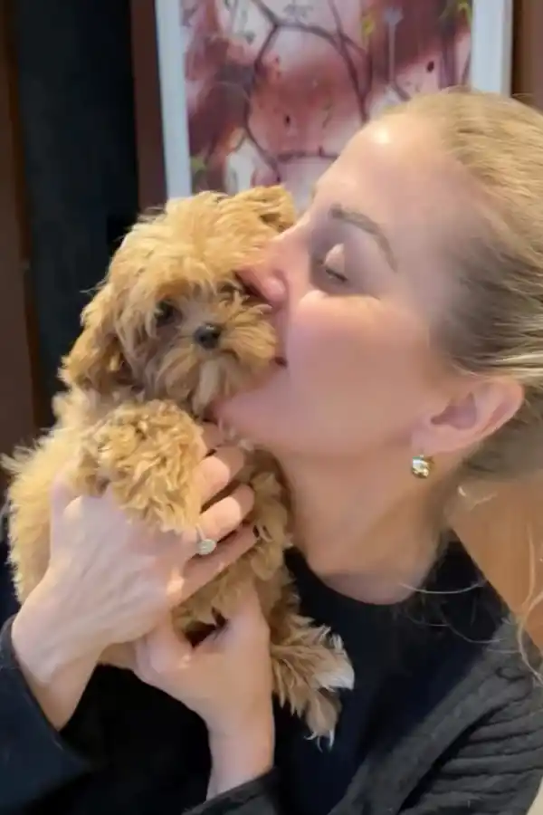 Amelie, la mascota de Barbie Simons, vive rodeada de comodidades, incluyendo chalecos LED y ropa personalizada