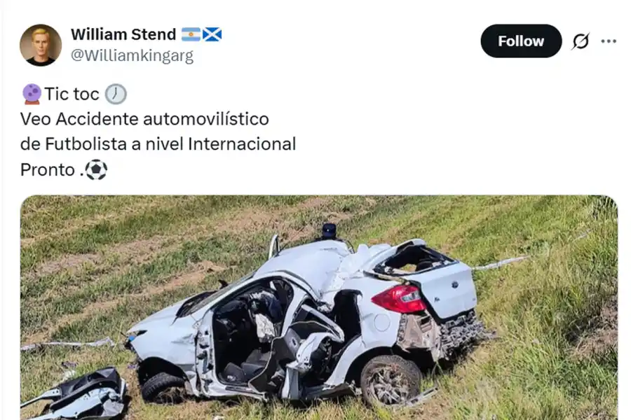 Qué dijo el influencer-vidente que anticipó en junio el grave accidente de un futbolista internacional