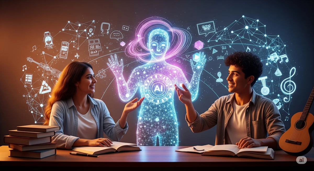 IMAGEN CREADA POR IA. Gemini produjo esta archivo cuando se le pidió que ilustrada qué pueden esperar los seres humanos de una amistad con ella. / GEMINI 