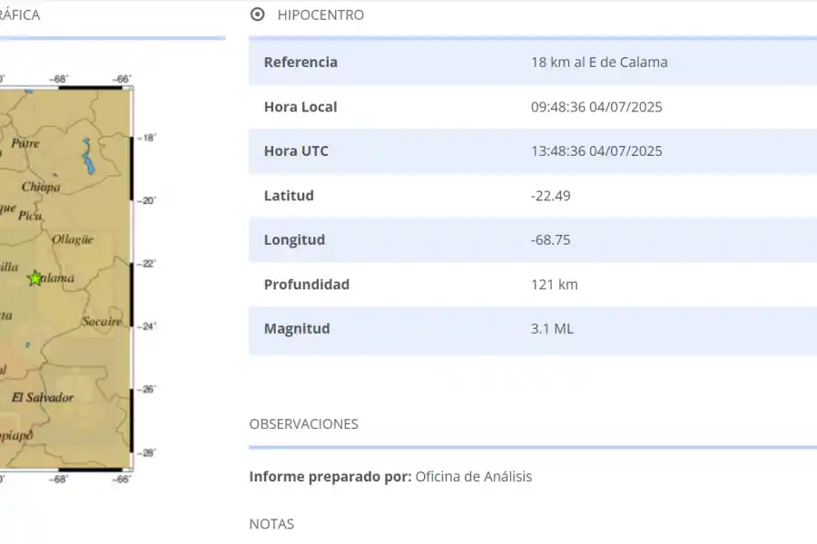 Un nuevo sismo golpeó al norte de Chile durante la mañana: ¿cuál fue la magnitud?