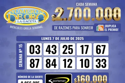 Los Números de Oro de LA GACETA del 7 de julio de 2025