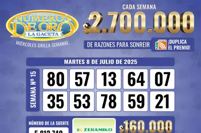 Los Números de Oro de LA GACETA del 8 de julio de 2025