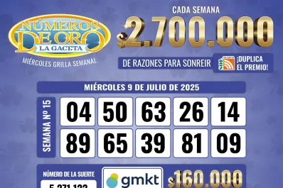 Los Números de Oro de LA GACETA del 9 de julio de 2025