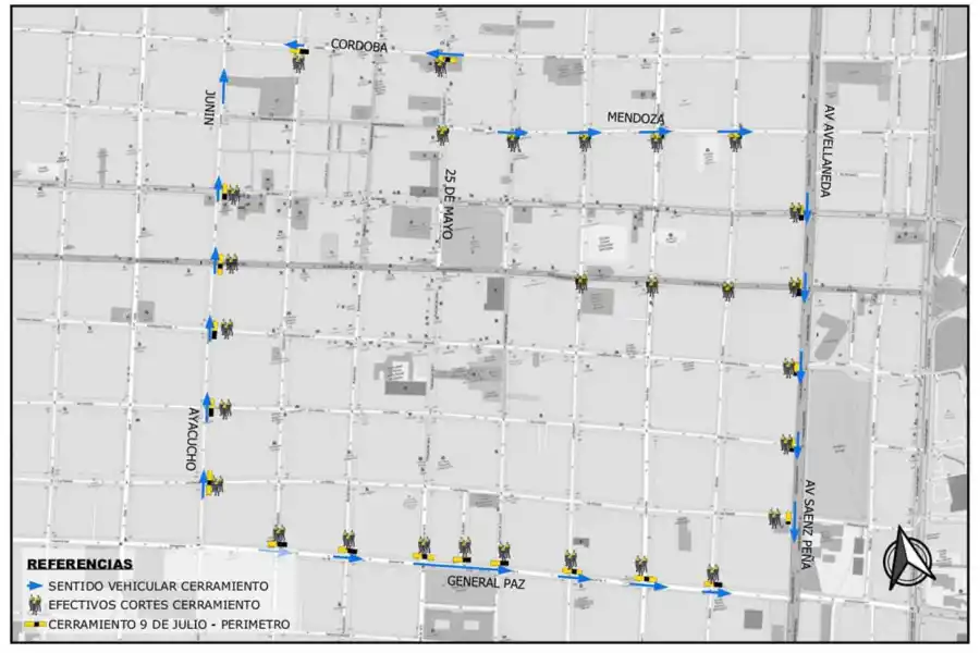 Atención, conductores: estos son los cortes de calles previstos por los festejos del 9 de julio