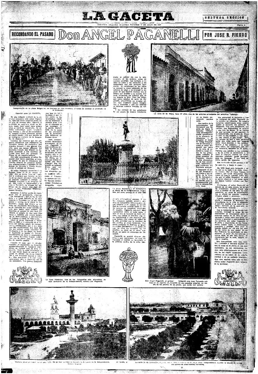 Una entrevista con Ángel Paganelli, tan imaginaria como verosímil, más de 100 años atrás